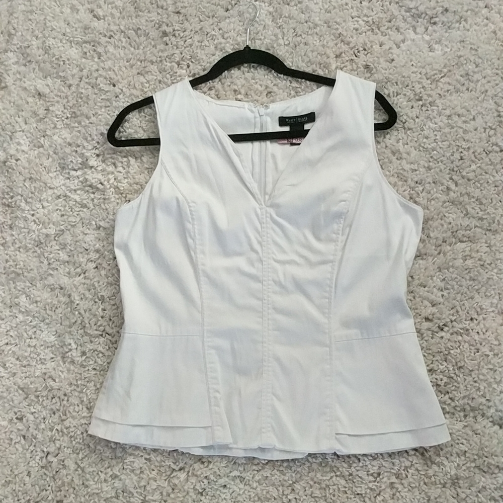WHBM White Sleeveless Shirt size 14
